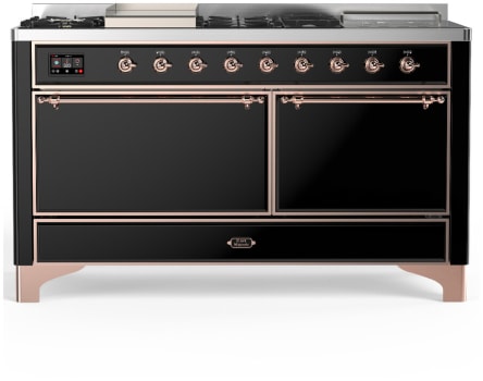 Ilve Majestic III Collection UM60FSQNR3BKP - Majestic III 60 inch Dual Fuel Range