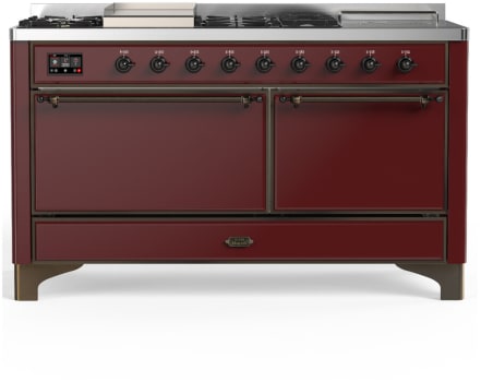 Ilve Majestic III Collection UM60FSQNR3BUB - Majestic III 60 inch Dual Fuel Range