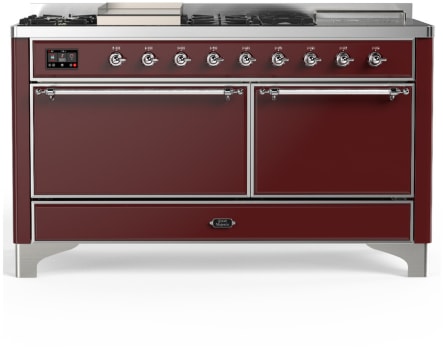 Ilve Majestic III Collection UM60FSQNR3BUC - Majestic III 60 inch Dual Fuel Range