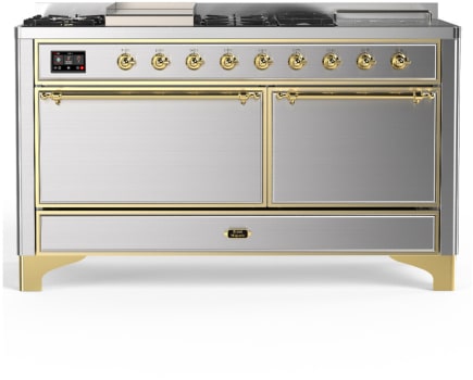 Ilve Majestic III Collection UM60FSQNR3SSGLP - Majestic III 60 inch Dual Fuel Range