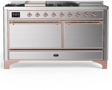 Ilve Majestic III Collection UM60FSQNR3SSP - Majestic III 60 inch Dual Fuel Range
