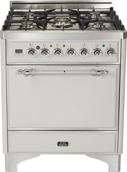 Ilve Umc76dvggix 30 Inch Gas Range With 5 Burner Dual Triple Ring