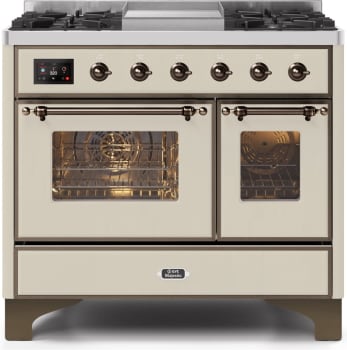 Ilve Majestic II Collection UMD10FDNS3AWBLP - 40 Inch Freestanding Dual Fuel Range in Front View