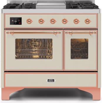 Ilve Majestic II Collection UMD10FDNS3AWPLP - 40 Inch Freestanding Dual Fuel Range in Front View