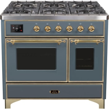 Ilve Majestic II Collection UMD10FDNS3BGG - 40 Inch Freestanding Dual Fuel Range in Front View