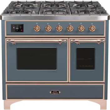 Ilve Majestic II Collection UMD10FDNS3BGP - 40 Inch Freestanding Dual Fuel Range in Front View