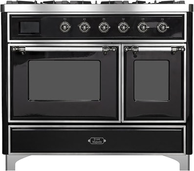Ilve Majestic II Collection UMD10FDNS3BKCLP - 40 Inch Freestanding Dual Fuel Range in Front View