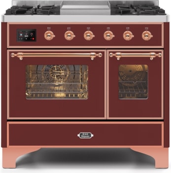 Ilve Majestic II Collection UMD10FDNS3BUPLP - 40 Inch Freestanding Dual Fuel Range in Front View