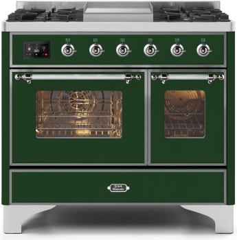 Ilve Majestic II Collection UMD10FDNS3EGC - 40 Inch Emerald Green Natural Gas Freestanding Range