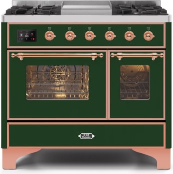 Ilve Majestic II Collection UMD10FDNS3EGPLP - 40 Inch Freestanding Dual Fuel Range in Front View