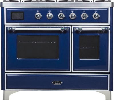 Ilve Majestic II Collection UMD10FDNS3MBCLP - 40 Inch Freestanding Dual Fuel Range in Front View