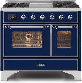 Ilve Majestic II Collection UMD10FDNS3MBC - 40 Inch Midnight Blue Natural Gas Freestanding Range