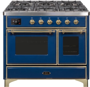 Ilve Majestic II Collection UMD10FDNS3MBGLP - 40 Inch Freestanding Dual Fuel Range in Front View
