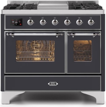 Ilve Majestic II Collection UMD10FDNS3MGCLP - 40 Inch Freestanding Dual Fuel Range in Front View