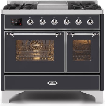 Ilve Majestic II Collection UMD10FDNS3MGC - 40 Inch Matte Graphite Natural Gas Freestanding Range