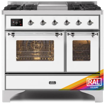 Ilve Majestic II Collection UMD10FDNS3RACLP - 40 Inch Freestanding Dual Fuel Range in Front View