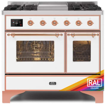 Ilve Majestic II Collection UMD10FDNS3RAP - 40 Inch Freestanding Dual Fuel Range in Front View
