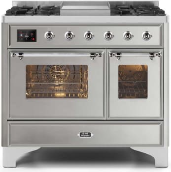 Ilve Majestic II Collection UMD10FDNS3SSC - 40 Inch Stainless Steel Natural Gas Freestanding Range