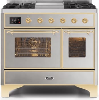 Ilve Majestic II Collection UMD10FDNS3SSG - 40 Inch Stainless Steel Natural Gas Freestanding Range
