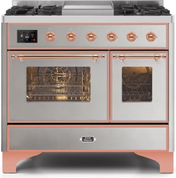 Ilve Majestic II Collection UMD10FDNS3SSP - 40 Inch Stainless Steel Natural Gas Freestanding Range