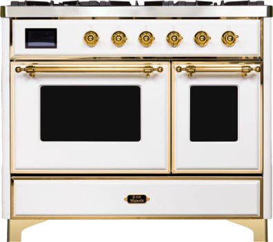 Ilve Majestic II Collection UMD10FDNS3WHGLP - 40 Inch Freestanding Dual Fuel Range in Front View