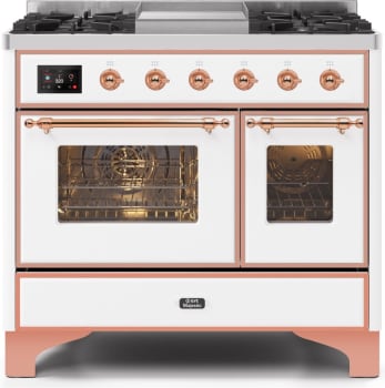 Ilve Majestic II Collection UMD10FDNS3WHP - 40 Inch White Natural Gas Freestanding Range