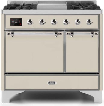 Ilve Majestic II Collection UMD10FDQNS3AWCLP - 40 Inch Freestanding Dual Fuel Range in Front View