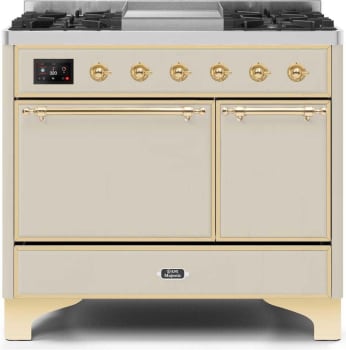 Ilve Majestic II Collection UMD10FDQNS3AWGLP - 40 Inch Freestanding Dual Fuel Range in Front View