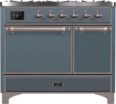 Ilve Majestic II Collection UMD10FDQNS3BGB - 40 Inch Freestanding Dual Fuel Range in Front View