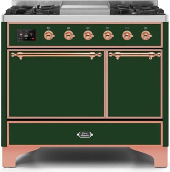 Ilve Majestic II Collection UMD10FDQNS3EGP - 40 Inch Freestanding Dual Fuel Range in Front View