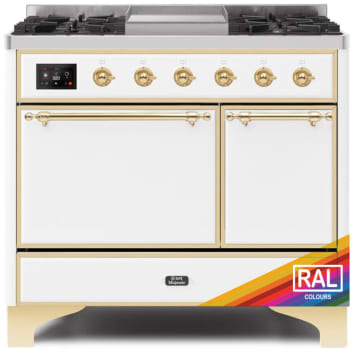 Ilve Majestic II Collection UMD10FDQNS3RAGLP - 40 Inch Freestanding Dual Fuel Range in Front View
