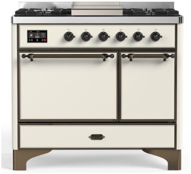 Ilve Majestic III Collection UMD40FQNR3AWBLP - 40 Inch Dual Fuel Range with 6 Sealed Burners