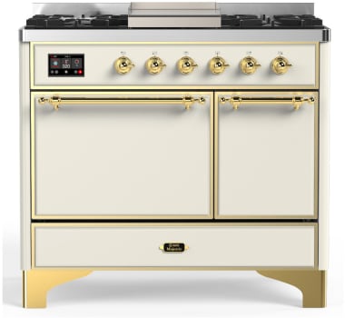 Ilve Majestic III Collection UMD40FQNR3AWG - 40 Inch Dual Fuel Range with 6 Sealed Burners, Griddle