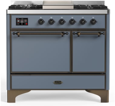 Ilve Majestic III Collection UMD40FQNR3BGBLP - 40 Inch Dual Fuel Range with 6 Sealed Burners, Griddle