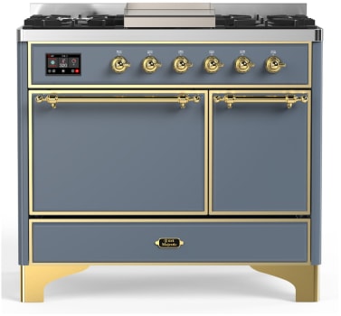 Ilve Majestic III Collection UMD40FQNR3BGGLP - 40 Inch Dual Fuel Range with 6 Sealed Burners, Griddle