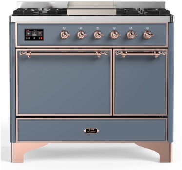 Ilve Majestic III Collection UMD40FQNR3BGP - 40 Inch Dual Fuel Range with 6 Sealed Burners, Griddle