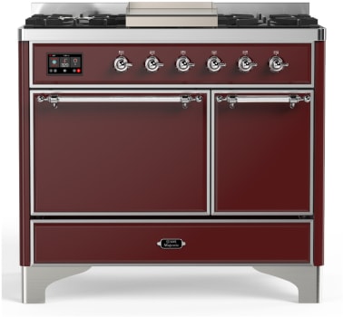 Ilve Majestic III Collection UMD40FQNR3BUGLP - 40 Inch Dual Fuel Range with 6 Sealed Burners, Griddle