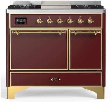 Ilve Majestic III Collection UMD40FQNR3BUG - 40 Inch Dual Fuel Range with 6 Sealed Burners, Griddle