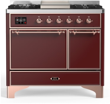 Ilve Majestic III Collection UMD40FQNR3BUP - 40 Inch Dual Fuel Range with 6 Sealed Burners, Griddle