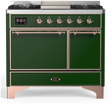 Ilve Majestic III Collection UMD40FQNR3EGPLP - 40 Inch Dual Fuel Range with 6 Sealed Burners, Griddle