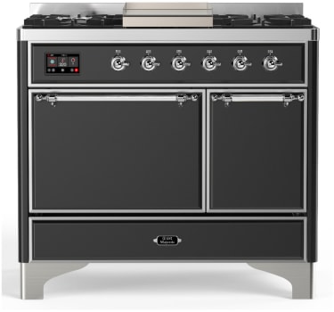 Ilve Majestic III Collection UMD40FQNR3MGC - 40 Inch Dual Fuel Range with 6 Sealed Burners, Griddle