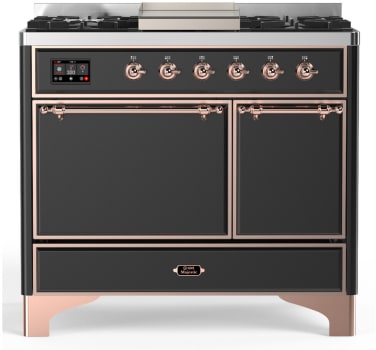 Ilve Majestic III Collection UMD40FQNR3MGP - 40 Inch Dual Fuel Range with 6 Sealed Burners, Griddle