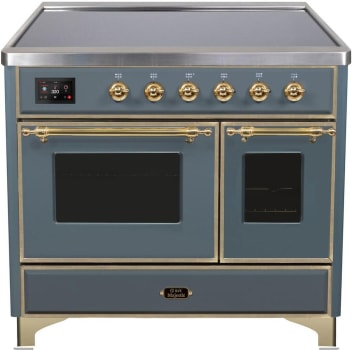 Ilve Majestic II Collection UMDI10NS3BGG - 40 Inch Blue Grey Color Freestanding Range