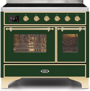 Ilve Majestic II Collection UMDI10NS3EGG - 40 Inch Emerald Green Freestanding Induction Range