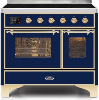 Ilve Majestic II Collection UMDI10NS3MBG - 40 Inch Midnight Blue Freestanding Induction Range
