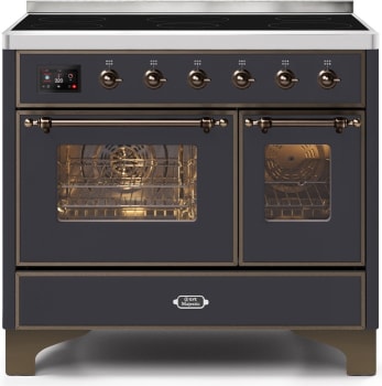 Ilve Majestic II Collection UMDI10NS3MGB - 40 Inch Matte Graphite Freestanding Induction Range