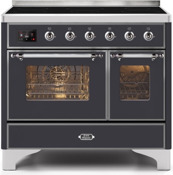 Ilve Majestic II Collection UMDI10NS3MGC - 40 Inch Matte Graphite Freestanding Induction Range