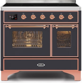 Ilve Majestic II Collection UMDI10NS3MGP - 40 Inch Matte Graphite Freestanding Induction Range
