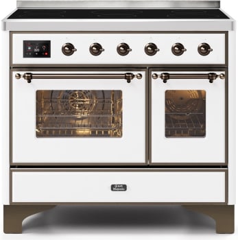 Ilve Majestic II Collection UMDI10NS3WHB - 40 Inch White Freestanding Induction Range