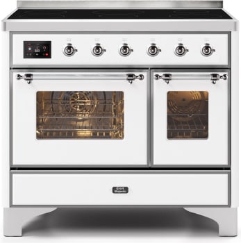 Ilve Majestic II Collection UMDI10NS3WHC - 40 Inch White Freestanding Induction Range